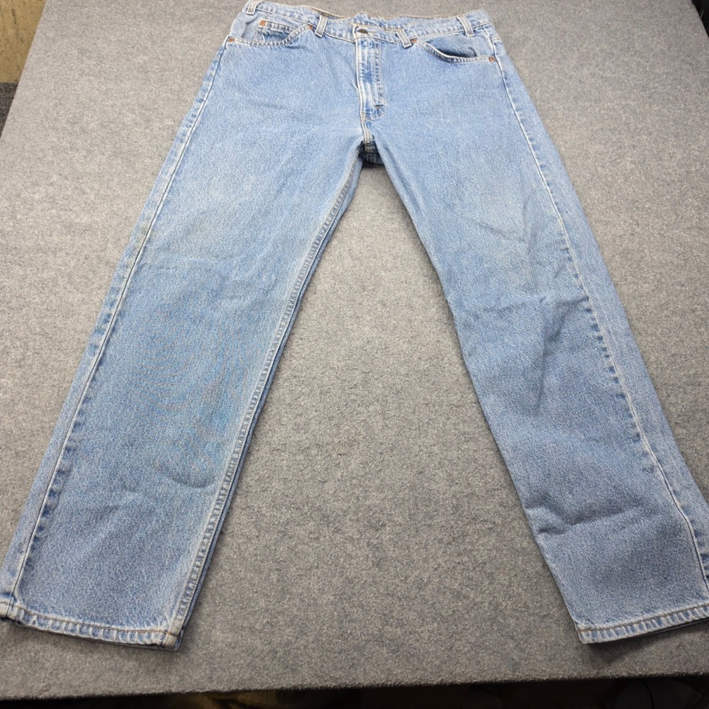 Vintage Levis 505 Orange Tab Jeans Mens 38x30 Light Wash Made in USA Straight